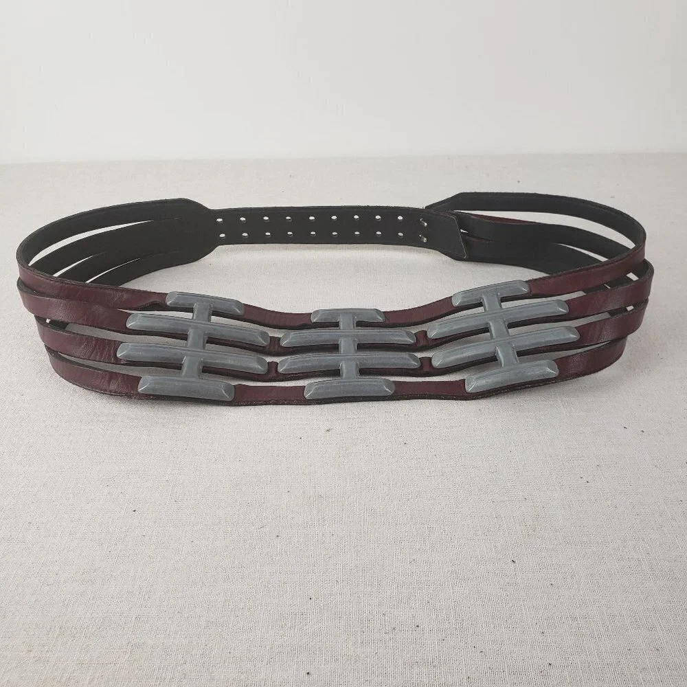 Apple Acc of NY Leather Corset Belt Apocalypse Avant Garde Brutalist Fits 29-34